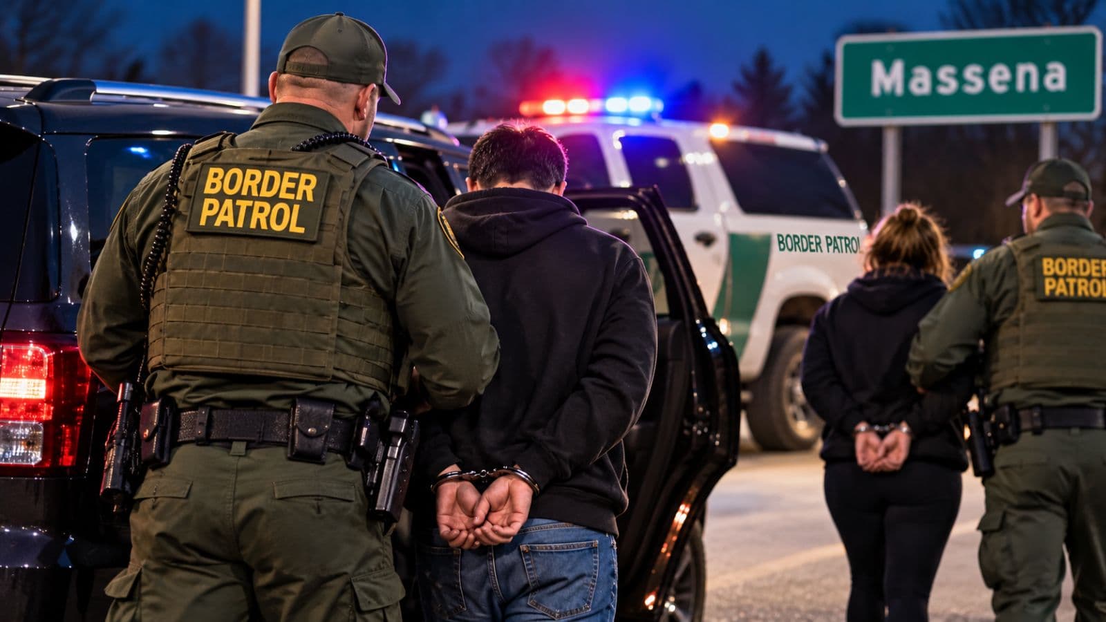 Submitted photo for: Two arrested after Border Patrol pursuit in Massena, officials say