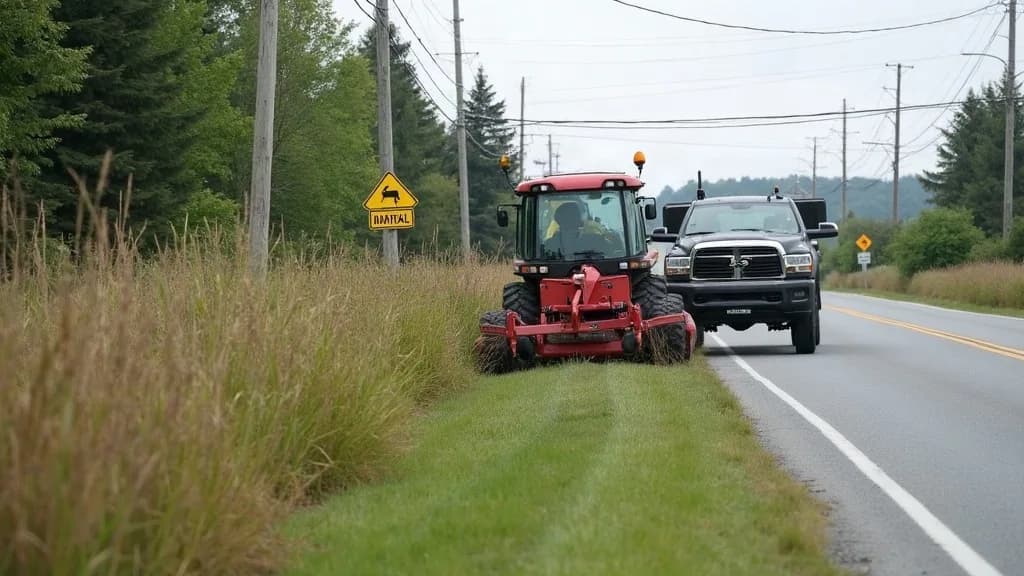 Editorial illustration for: Massena officials discuss roadside mowing and wildlife safety concerns