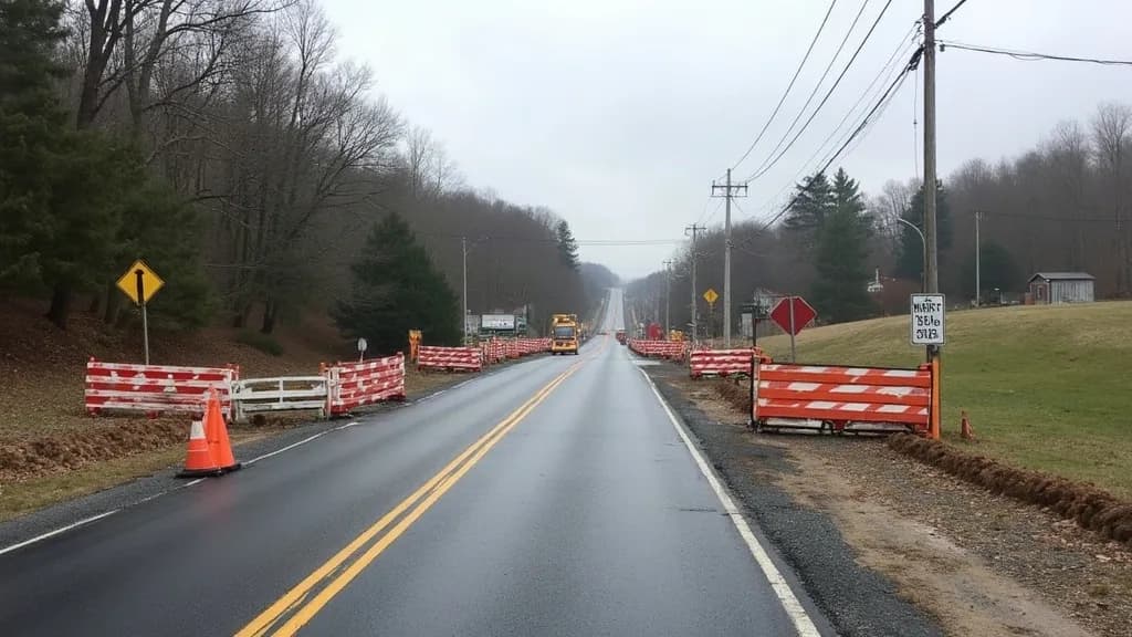 Editorial illustration for: Number Three Road near Lowville to close for paving through Thursday