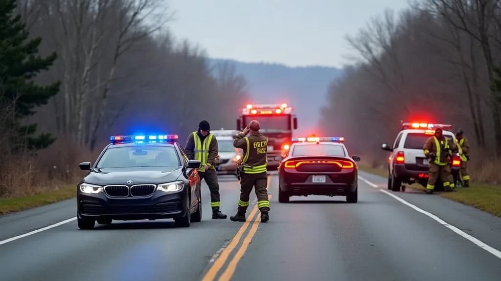 Editorial illustration for: Three people seriously injured in Waddington crash, state police say