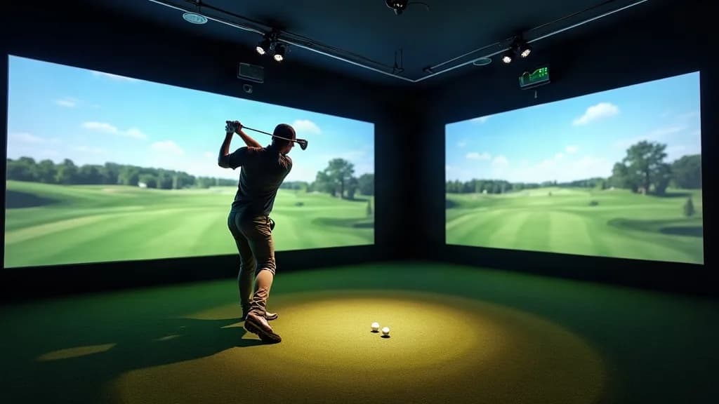Editorial illustration for: Virtual Fairways brings year-round indoor golf to Ogdensburg